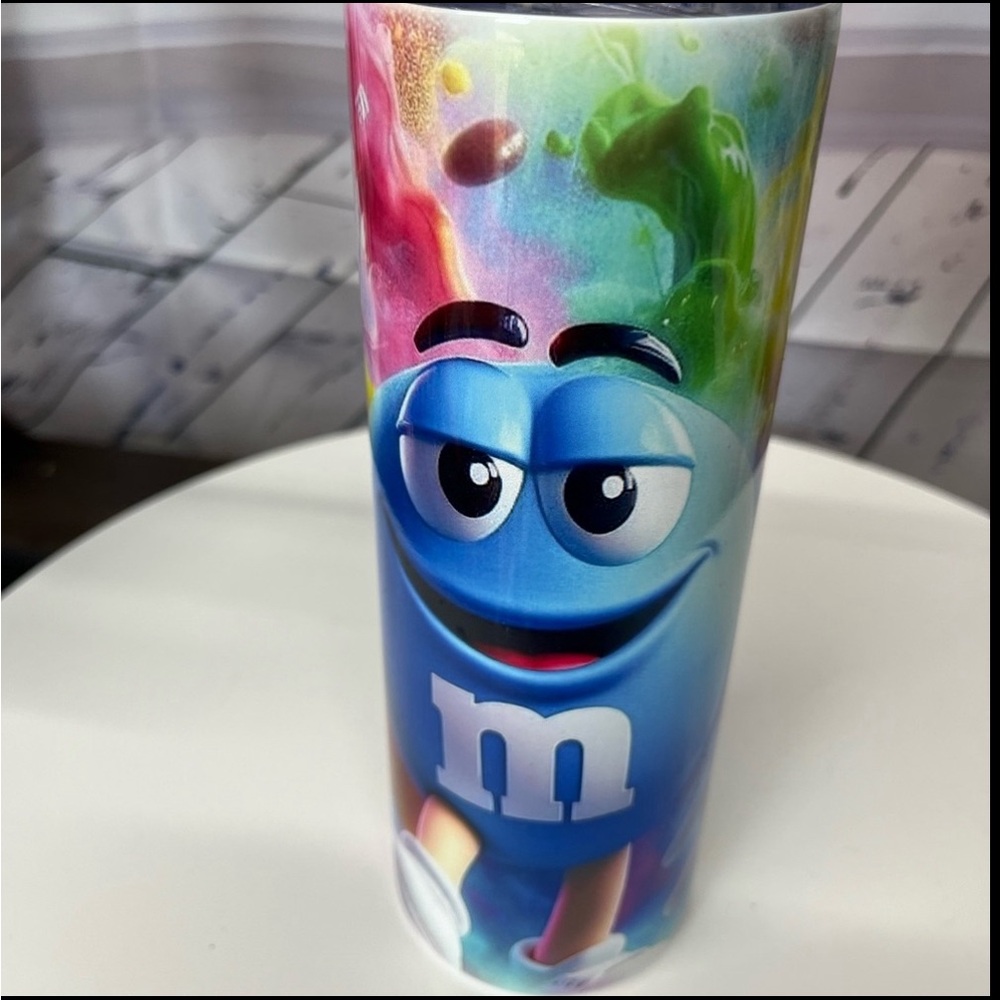 Handmade‎ M&Ms Tumbler. NWOT